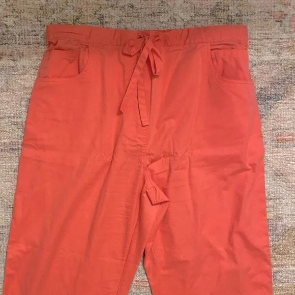Healing Hands Womens Scrub Pants in Coral Pink, size Large - Picture 2 of 4